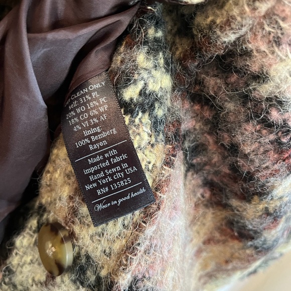 No. 6 Wilson Jacket in Stone and Lilac Check, L/XL - Picture 6 of 11